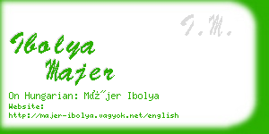 ibolya majer business card